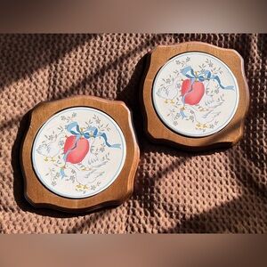 Vintage Marmalade Geese Ceramic Trivets/Wall Art
